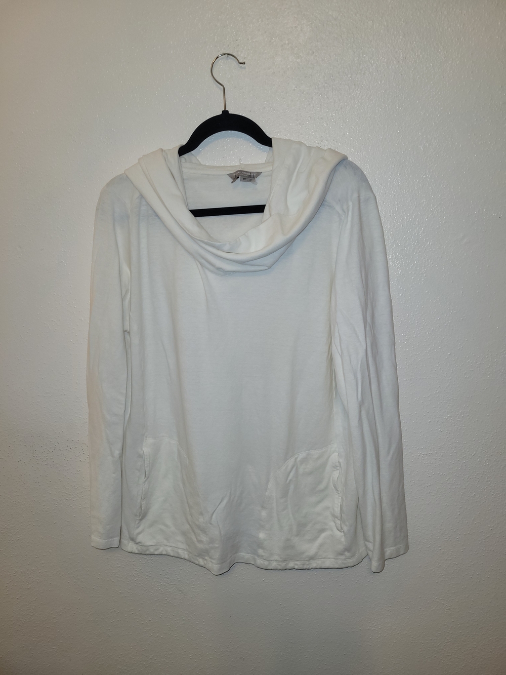 Royal Robbins Hemp Organic Cotton Cowl Neck Hoodie Pullover Ivory XL